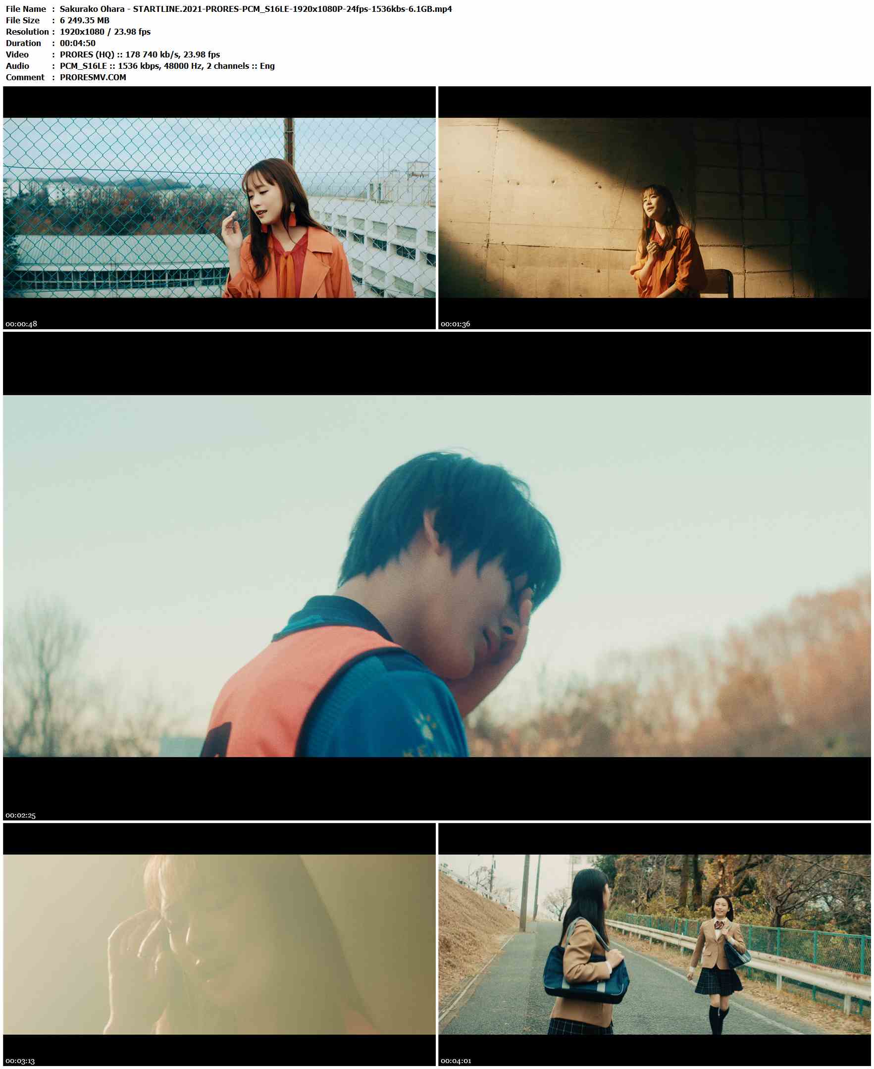 Sakurako Ohara - STARTLINE.2021-PRORES-PCM_S16LE-1920x1080P-24fps-1536kbs-6.1GB官方MV_高清MV